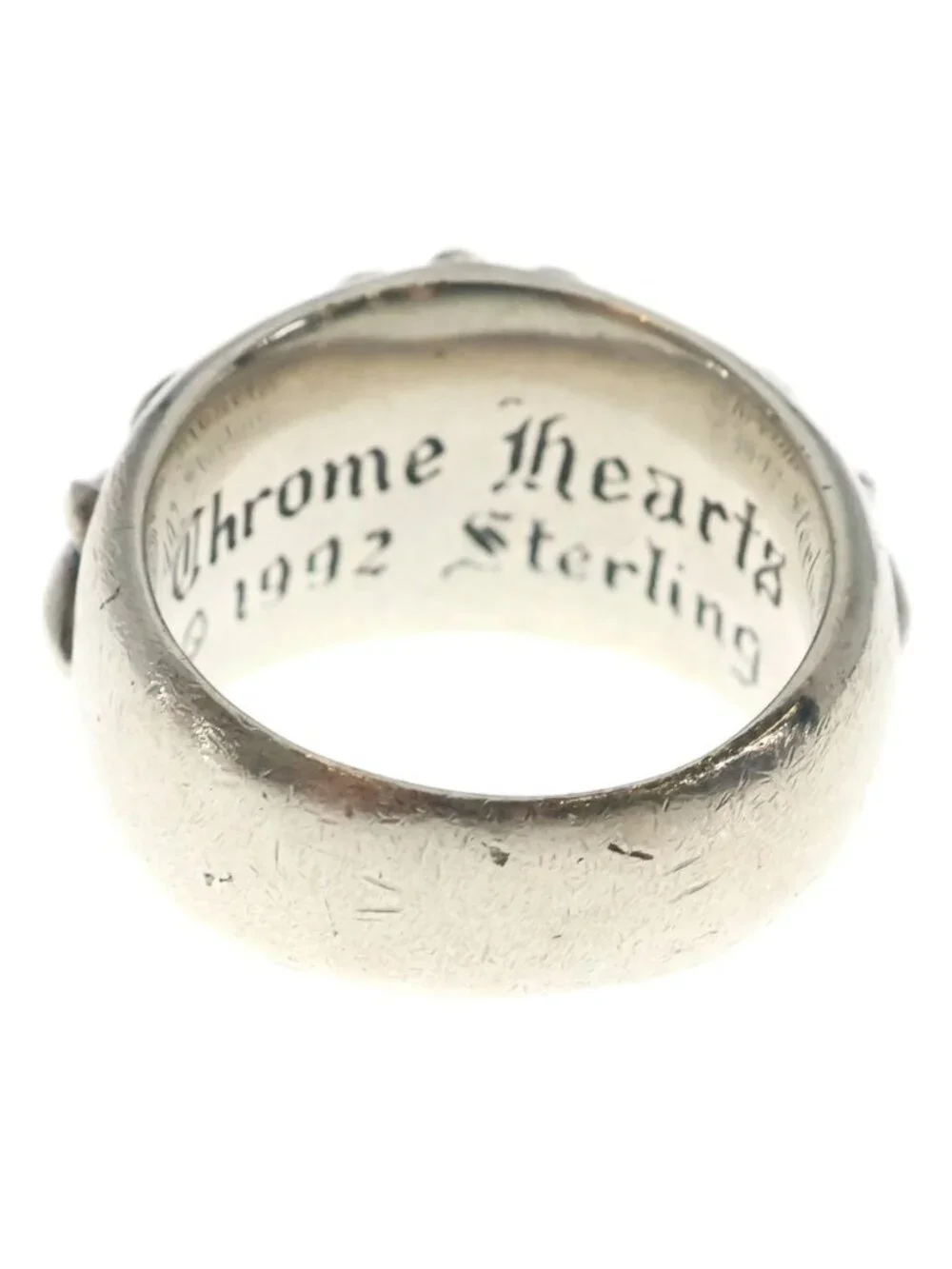 Chrome Hearts Flrl Floral Cross Ring Silver